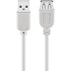 USB 2.0 Hi-Speed Verlängerungskabel, Grau<br>USB 2.0-Stecker (Typ A) > USB 2.0-Buchse (Typ A) 0.6M