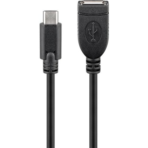 USB-C™-Verlängerungskabel, schwarz<br>geeignet für Geräte mit USB-C™ Anschluss