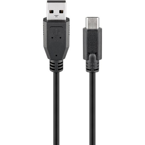 USB 2.0 Kabel USB-C™ auf USB A, schwarz<br>geeignet für Geräte mit USB-C™ Anschluss