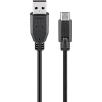 USB 2.0 Kabel USB-C™ auf USB A, schwarz<br>geeignet für Geräte mit USB-C™ Anschluss