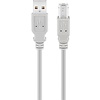 USB 2.0 Hi-Speed Kabel, Grau<br>USB 2.0-Stecker (Typ A) > USB 2.0-Stecker (Typ B) 3M