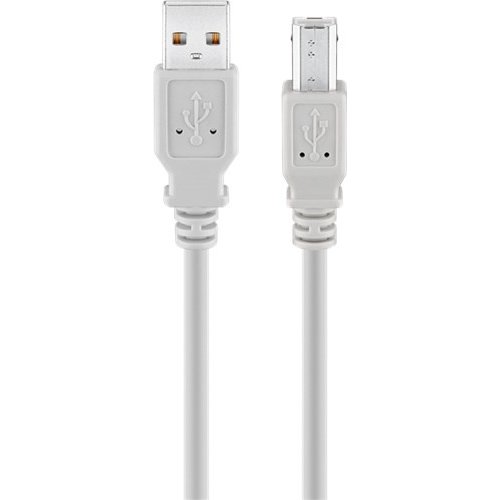 USB 2.0 Hi-Speed Kabel, Grau<br>USB 2.0-Stecker (Typ A) > USB 2.0-Stecker (Typ B)