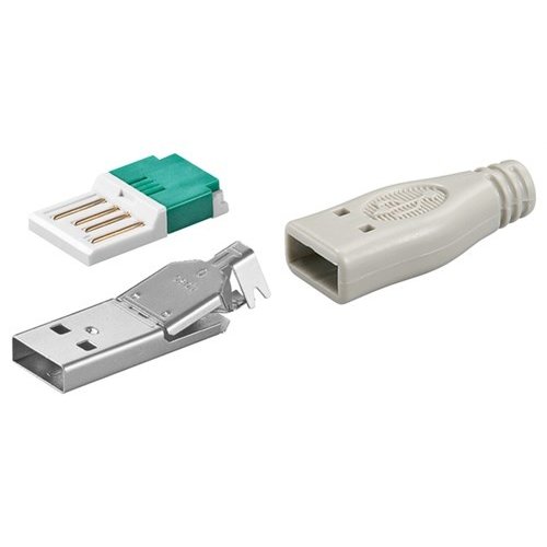 USB A-Stecker<br>zur werkzeugfreien Crimp-Montage