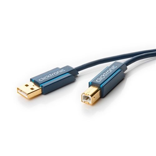 Clicktronic USB 2.0 Kabel<br>Datenkabel mit der Steckerkombination A/B