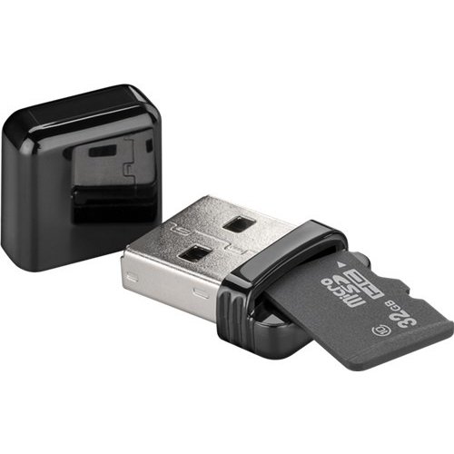 Kartenlesegerät USB 2.0<br>zum Lesen von MicroSD-Speicherkarten