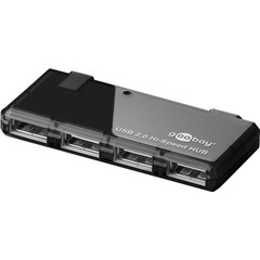 4-fach USB 2.0 Hi-Speed HUB/Verteiler<br>zum Verbinden von bis zu 4 USB-Geräten mit einem USB-Anschluss