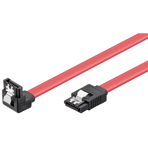 HDD S-ATA Kabel 1.5 GBits / 3 GBits 90° Clip<br>SATA L-Typ Stecker > SATA L-Typ Stecker 90°