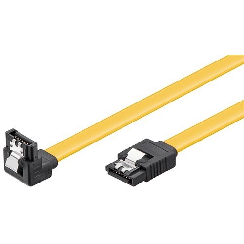 PC Datenkabel, 6 Gbits, 90° Clip<br>SATA L-Typ Stecker > SATA L-Typ Stecker 90°