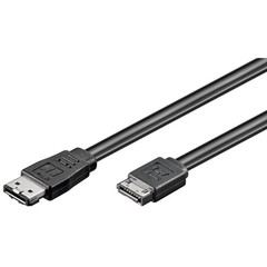 HDD eSATA Kabel 1.5 GBits / 3 GBits / 6 GBits<br>SATA L-Typ Stecker > eSATA I-Typ Stecker 0.5M