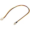 PC Lüfter Stromkabel Verlängerung, 3 Pin Stecker/Buchse<br>Lüfter-Stecker (3-Pin) > Lüfter-Buchse (3-Pin) 0.3M