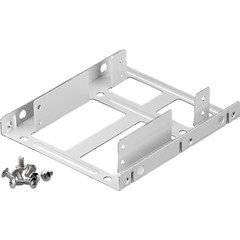 2,5'' Festplatten-Einbaurahmen auf 3,5'' - 2-fach<br>geeignet für den Einbau von bis zu zwei 2,5'' Festplatte in einen 3,5'' Gehäuseschacht