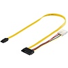 PC Datenkabel, 1,5 Gbits/3 Gbits/6 Gbits<br>SATA Standard Stecker > SATA L-Typ Stecker