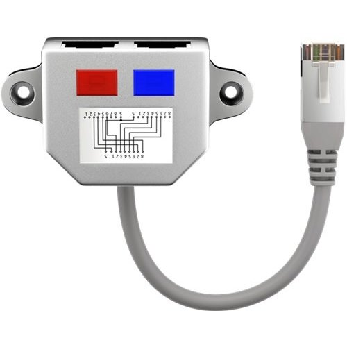 Kabel-Splitter (Y-Adapter)<br>Beschaltung 2x ISDN, geschirmt