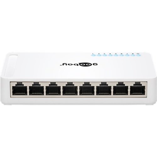 8 Port Netzwerkverteiler, Gigabit Ethernet Switch<br>mit 8 RJ45-Anschlüssen 10/100/1000Mbps Auto-Negotiation