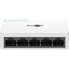 5 Port Netzwerkverteiler, Fast Ethernet Switch<br>mit 5 RJ45-Anschlüssen 10/100Mps Auto-Negotiation