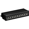 CAT 6 Mini/Desktop Patch Panel, 12 Port<br>STP geschirmt