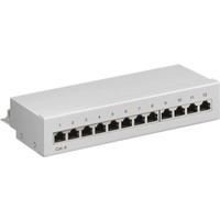 CAT 6 Mini/Desktop Patch Panel, 12 Port<br>STP geschirmt