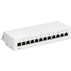 CAT 6 Mini/Desktop Patch Panel, 12 Port<br>STP geschirmt