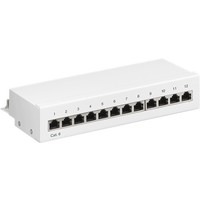 CAT 6 Mini/Desktop Patch Panel, 12 Port<br>STP geschirmt