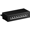 CAT 6a Mini/Desktop Patch Panel, 8 Port<br>STP geschirmt, Schwarz