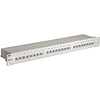 CAT 6 19-Zoll (48,3 cm) Patch Panel, 24 Port<br>STP geschirmt, Grau