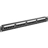 CAT 6 19-Zoll (48,3 cm) Patch Panel, 24 Port<br>UTP ungeschirmt, Schwarz