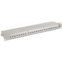 CAT 6a 19-Zoll (48,3 cm) Patch Panel, 24 Port<br>STP geschirmt, Grau
