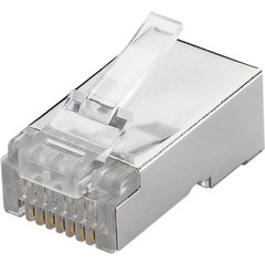 RJ45 Stecker, CAT 6 STP geschirmt<br>für Rundkabel
