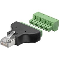 Eurobuchse (Typ C, CEE 7/16) > RJ45-Stecker (8P8C)<br>abnehmbare Schraubbefestigung, 2-teilig