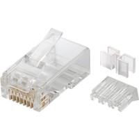 RJ45 Stecker, CAT 6A UTP ungeschirmt<br>für Rundkabel mit Einfädelhilfe