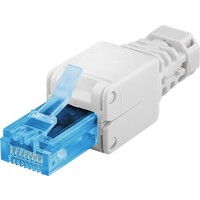 Werkzeugfreier RJ45 Stecker CAT 6A UTP ungeschirmt<br>für 3 verschiedene Kabel Ø: bis 5,2 / 6,4 / 7,5 mm