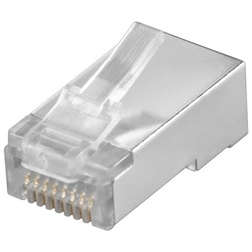 RJ45 Stecker, CAT 5e STP geschirmt<br>für Rundkabel