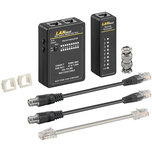 Netzwerk Kabeltester Set<br>zur Prüfung von CAT 5/6 Netzwerk- und ISDN-Verbindungen