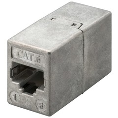 RJ45 Modularkupplung/Verbinder, CAT 6<br>2x RJ45-Buchse (8P8C)