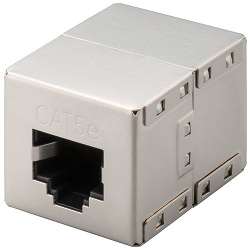 RJ45 Modularkupplung/Verbinder, CAT 5e<br>2x RJ45-Buchse (8P8C)