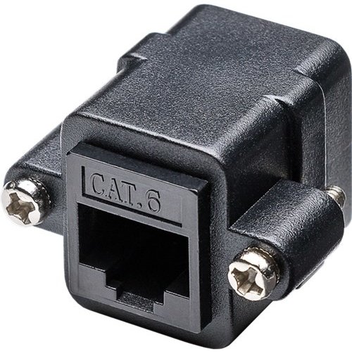 RJ45 Modularkupplung/Verbinder mit Montageflansch, CAT 6<br>2x RJ45-Buchse (8P8C)