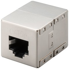 RJ45 Modularkupplung/Verbinder, CAT 5e<br>2x RJ45-Buchse (8P8C)