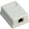 1-port RJ45 Anschlussdose, CAT 6, STP<br>geschirmt