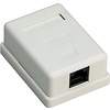 1-port RJ45 Anschlussdose, CAT 6, UTP<br>ungeschirmt