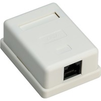 1-port RJ45 Anschlussdose, CAT 6, UTP<br>ungeschirmt