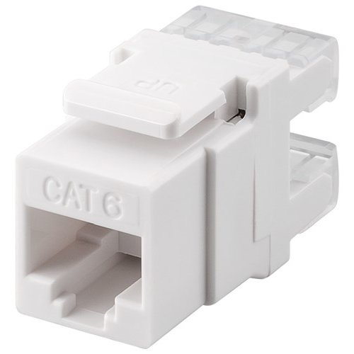 Keystone Modul RJ45 CAT 6, UTP<br>16,7 mm Breite, Klemmleiste für LSA Montage (werkzeugfrei)