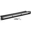 19-Zoll (48,3 cm) Keystone Patch Panel (1 HE)<br>inkl. 24x CAT 6 UTP Module