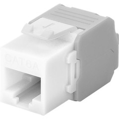 Keystone Modul RJ45 CAT 6A, UTP<br>17,1 mm Breite, Krokodil-Typ, Klemmleiste für LSA Montage (werkzeugfrei)