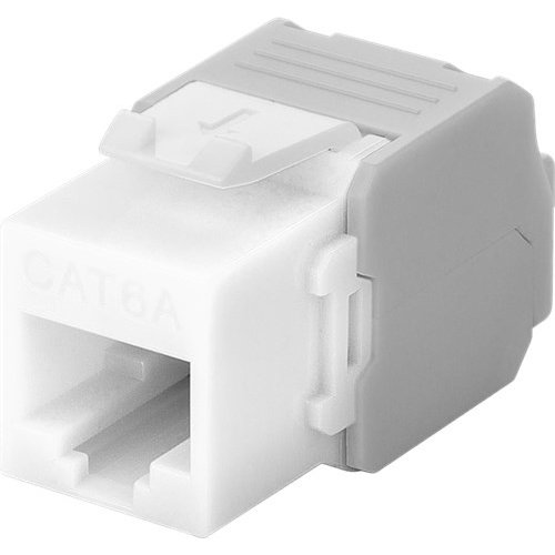 Keystone Modul RJ45 CAT 6A, UTP<br>17,1 mm Breite, Krokodil-Typ, Klemmleiste für LSA Montage (werkzeugfrei)