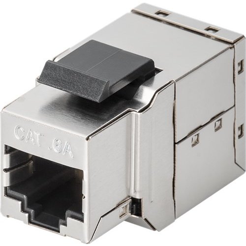 Keystone Modul RJ45 CAT 6A, STP<br>17,6 mm Breite, Krokodil-Typ, 2x RJ45-Buchse (8P8C)