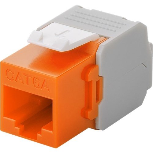 Keystone Modul RJ45 CAT 6A, UTP<br>17,1 mm Breite, Krokodil-Typ, Klemmleiste für LSA Montage (werkzeugfrei)