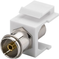 Keystone Modul SAT/Antenne<br>16,2 mm Breite, Koax-Buchse > F-Buchse