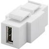 Keystone Modul USB, beidseitig einbaubar<br>16,9 mm Breite, USB 2.0-Buchse (Typ A)
