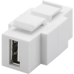 Keystone Modul USB, beidseitig einbaubar<br>16,9 mm Breite, USB 2.0-Buchse (Typ A)