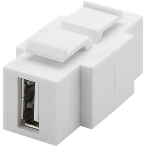 Keystone Modul USB, beidseitig einbaubar<br>16,9 mm Breite, USB 2.0-Buchse (Typ A)